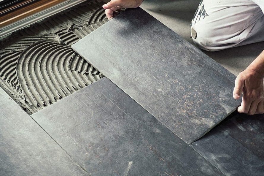 installing kitchen floor tiles