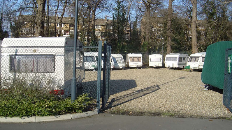caravans on parking lot