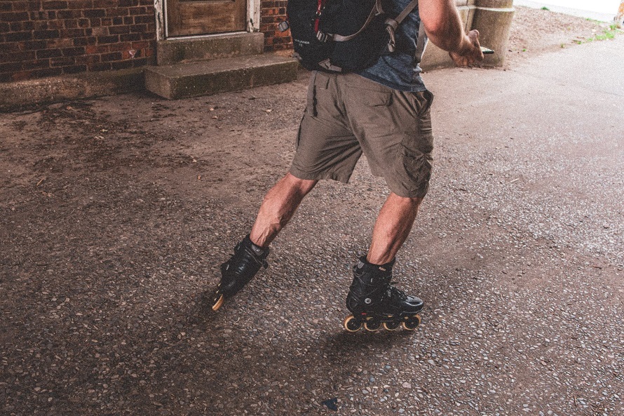 picture of person riding inline skates on the street