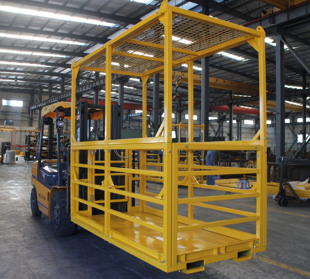 forklift cage warehouse