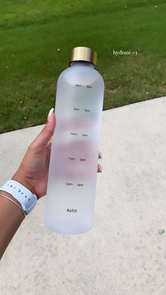 matte glass water bottle