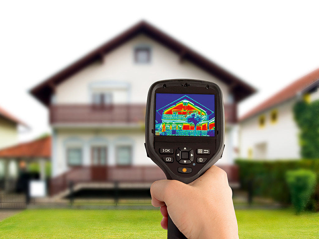 thermal image camera scanning house