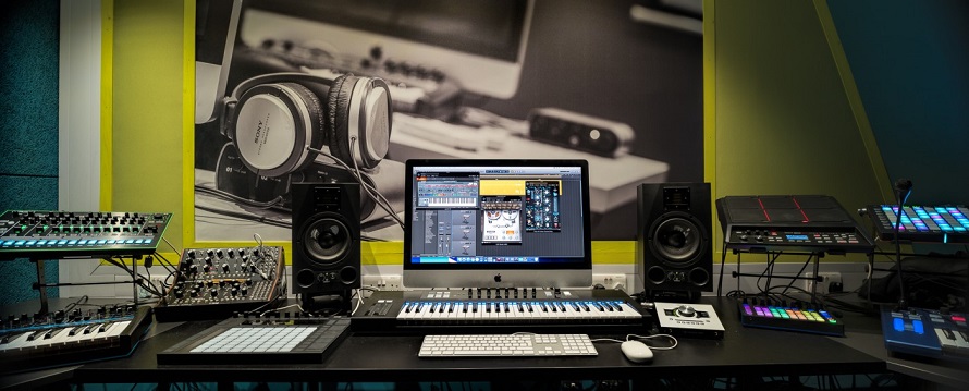 a music producing studio