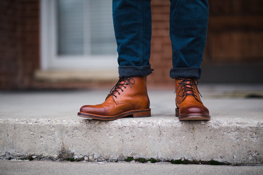 leather boots for man
