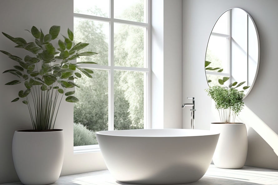 bathroom greenery