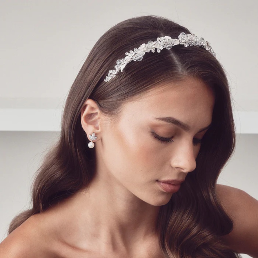 Evie - Clear Crystal Bridal Headband