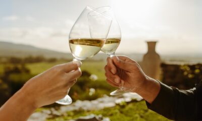 toasting with a Riesling wine