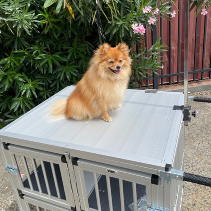 VEBO Deluxe 1 Berth Full Aluminium Dog Show Trolley [Size: Small]