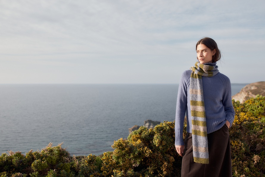woman dressed in quality Seasalt Cornwall clothes