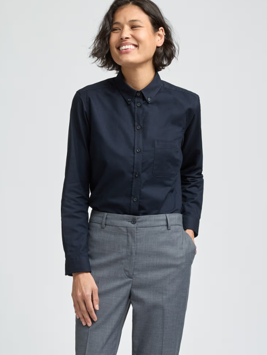 Women's Smith Oxford Long Sleeve Shirt - Midnight Navy