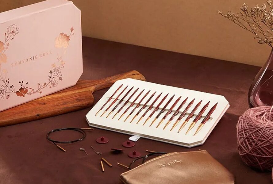 KnitPro "Symfonie Rose" 13cm (5") Interchangeable Knitting Needles - Deluxe Set
